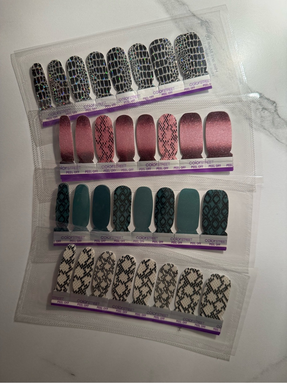Color Street Snake Print Sets (Lot of 4)